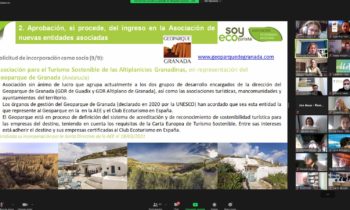 La Asamblea General de la Asociación de Ecoturismo de España acepta  por unanimidad la integración del Geoparque de Granada como nuevo socio.