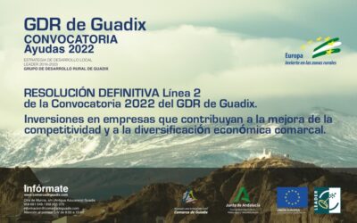 Publicada la resolución definitiva de la línea 2 de ayudas de la convocatoria 2022 de la Estrategia de Desarrollo Local de la Comarca de Guadix.