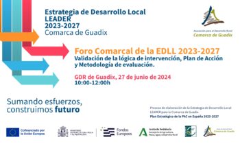 El Foro Comarcal de la Estrategia de Desarrollo Local Leader validará el próximo jueves 27 la lógica de intervención y el Plan de Acción y expondrá la metodología de evaluación