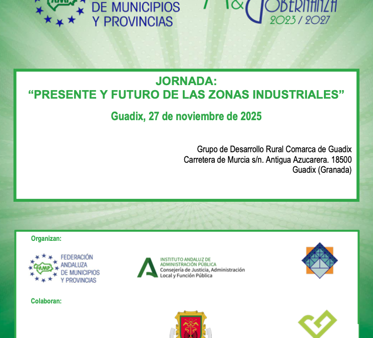 La jornada “Presente y futuro de las zonas industriales”, se celebrará en la sede del GDR Comarca de Guadix el próximo 27 de noviembre.